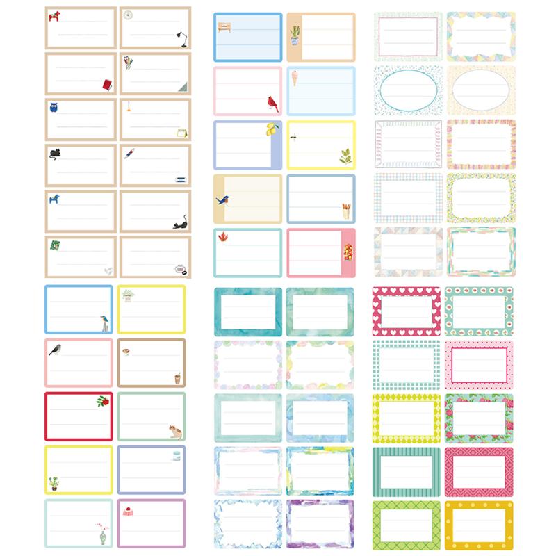 124Pcs Package Stationery Label White Label Write Name Sticker Blank Sticker Label Child Stationery Sticker