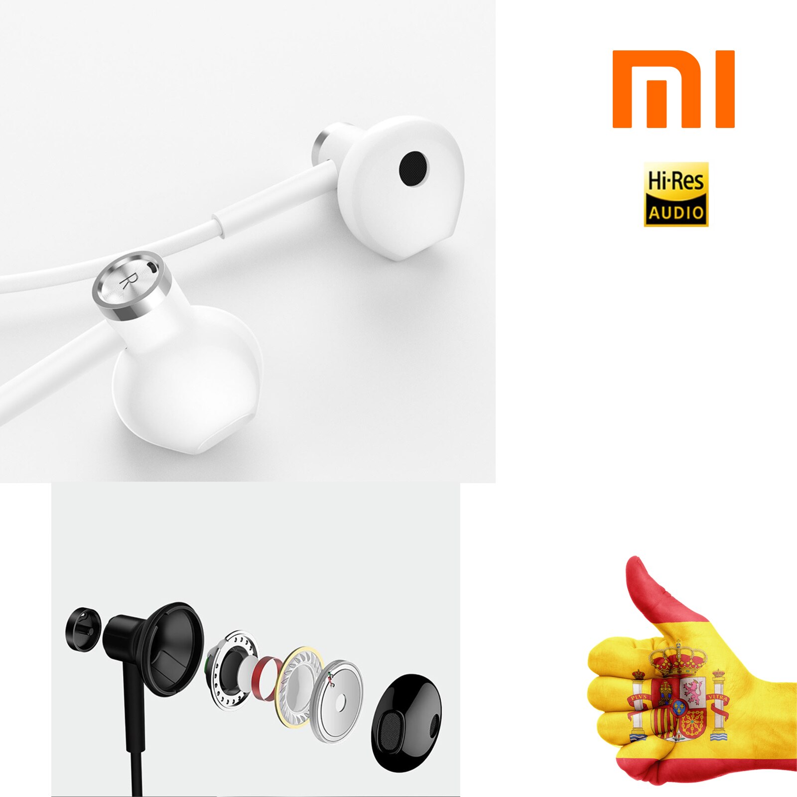 HOOFDTELEFOON ORIGINELE MIJN DUAL DRIVER/X IK EEN OF M I/ZWART of WIT-Mijn IOS ANDROID-