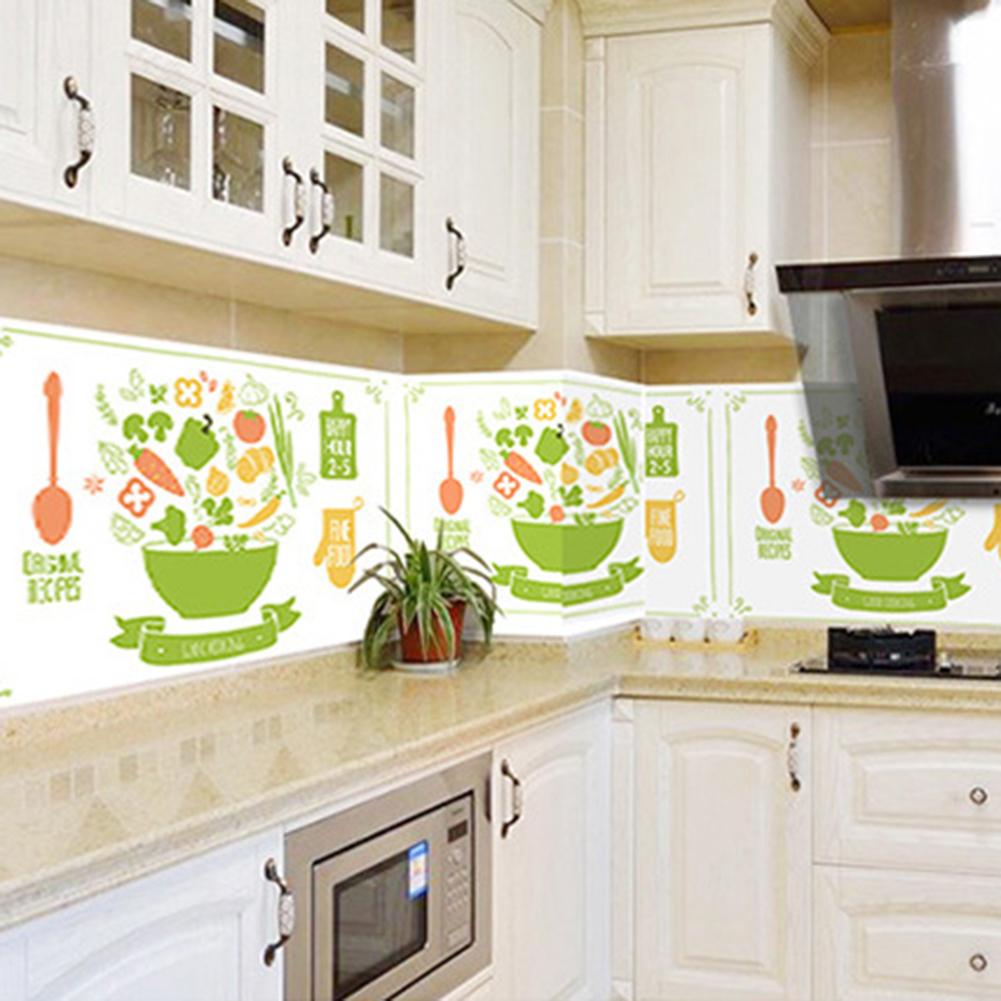45cm x 75cm Kitchen oil-proof wall stickers waterproof tile cooker high temperature cabinet range hood refurbished wallpaper
