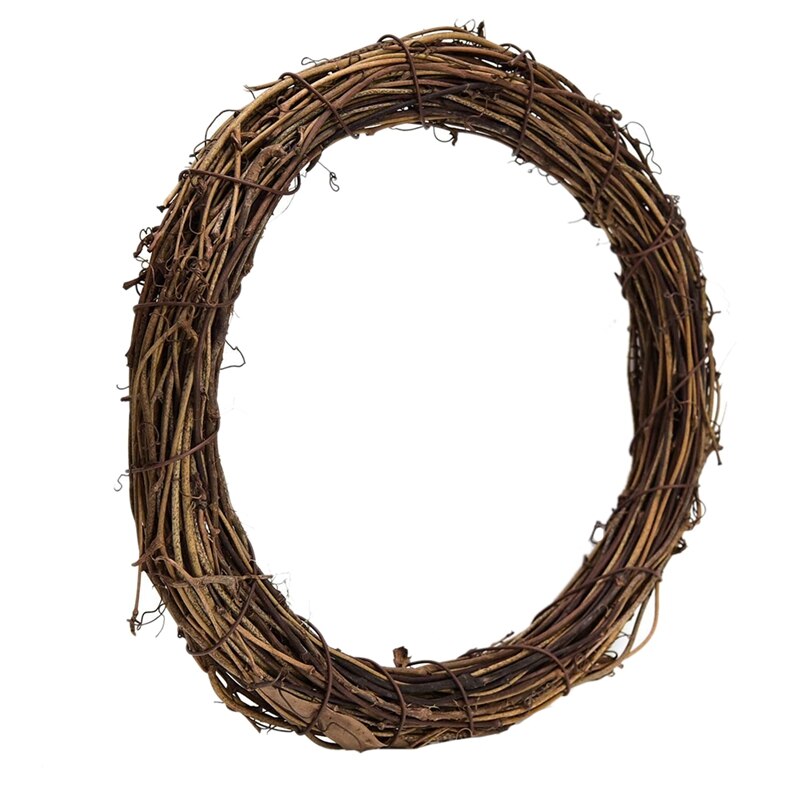 Rattan Wreath, Twigs Wreath DIY Vine Wreath Decorations for Front Door Wall Hanging,(16, 4 Inches)