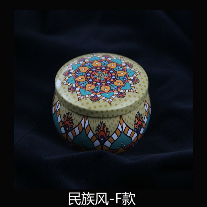 Mooie mini blikken doos sieraden blikken doos koekjes snoep thee opslag ronde trommel blikken doos lade organizer: F