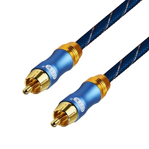 Cavo subwoofer EMK Cavo coassiale digitale Cavo RCA Maschio a maschio Cavo Audio RCA stereo HiFi per amplificatore Altoparlante TV: Blu / 1.5m