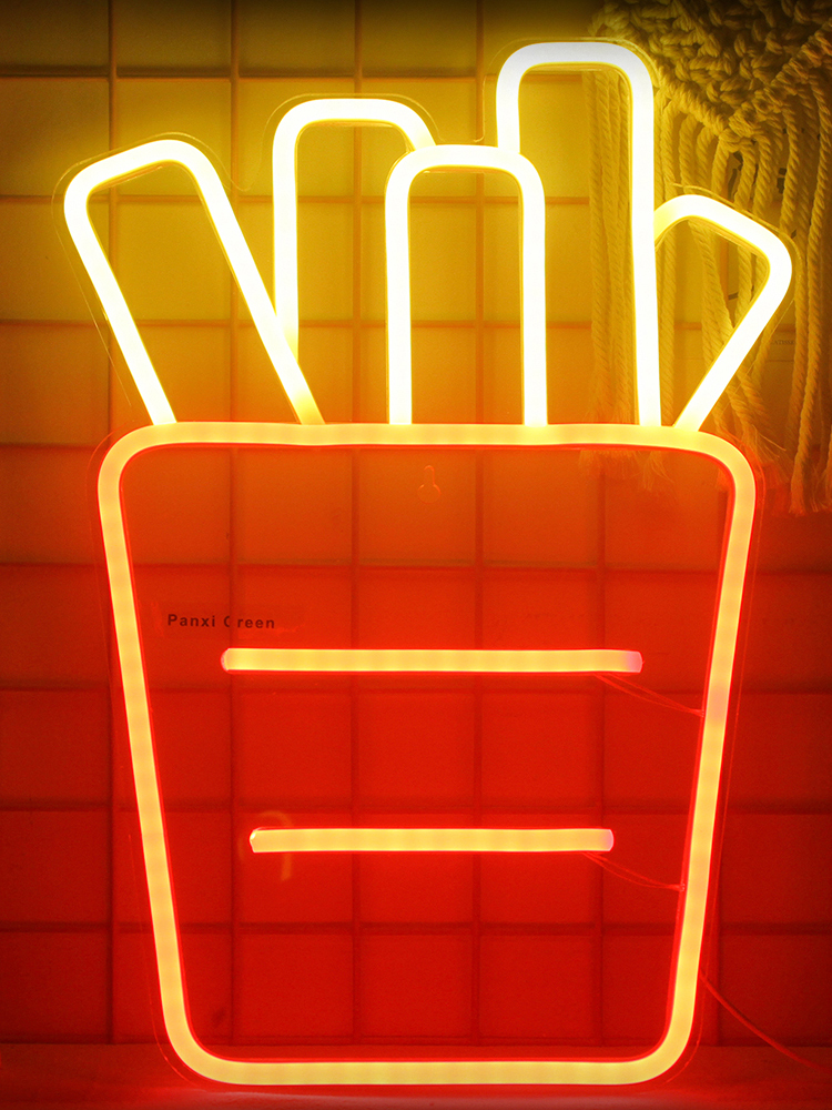 Wanxing Bier Vormige Neon Sign Led Neon Licht Decoratieve Verlichting Muur Decor Voor Restaurant Bar Hamburger Frietjes Tomaat Neon Sign
