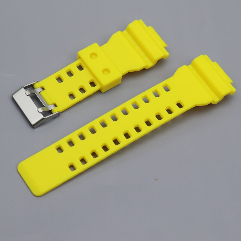 16mm Siliconen Horlogeband voor Casio G-Shock GA-110 GA-100 GA-120 Effen kleur Rubber Waterdichte Mannen Horloge Band Strap voor ga700 400: Beige