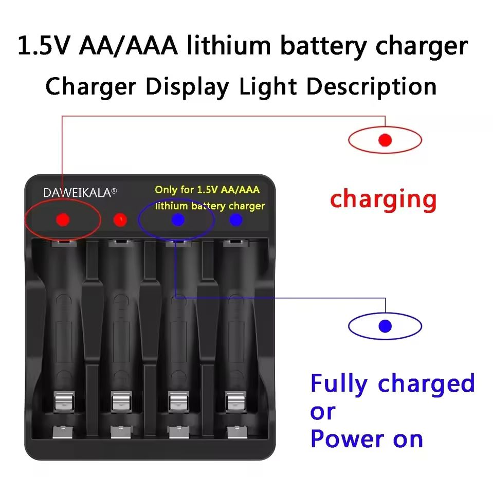 1.5v oplaadbare aa lithium-ionbatterijen met hoge capaciteit van 3500 mwh voor speelgoed met afstandsbediening, snelladen