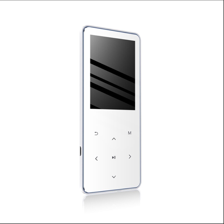 Reproductor MP3 con Bluetooth y altavoz de Radio FM para niños, teclas táctiles, pantalla de 2,4 ", Walkman HiFi, reproductor de música deportivo MP 3 Flac: White with Bluetooth / 8 GB