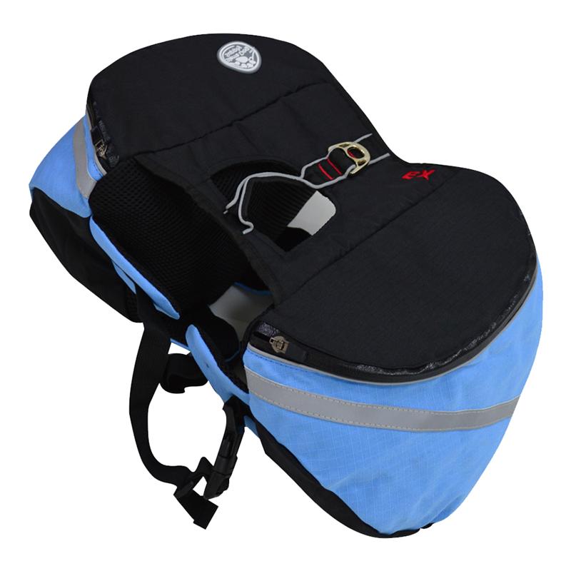 Pet Dog Puppy Sports Backpack Portable Outdoor Breathable Hound Pack For Travel Camping Hiking: Blue / XS