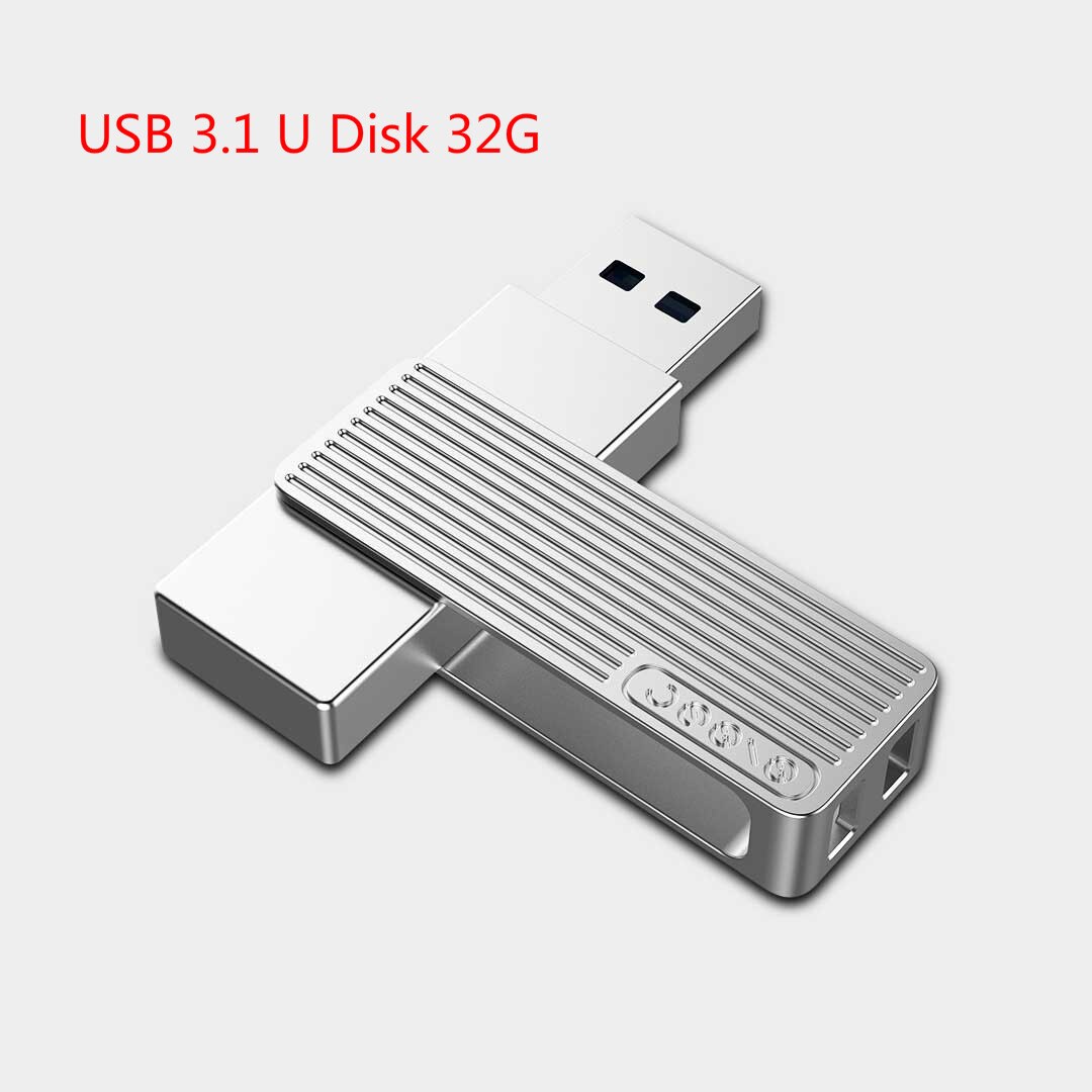 Xiaomi USB 3.1 U Disk OTG Metal Flash Pen Drive Memory Stick With MFi Lightning/Type-C Connector For iPhone 11 Pro/11/XS/X/8/7: USB type 32G