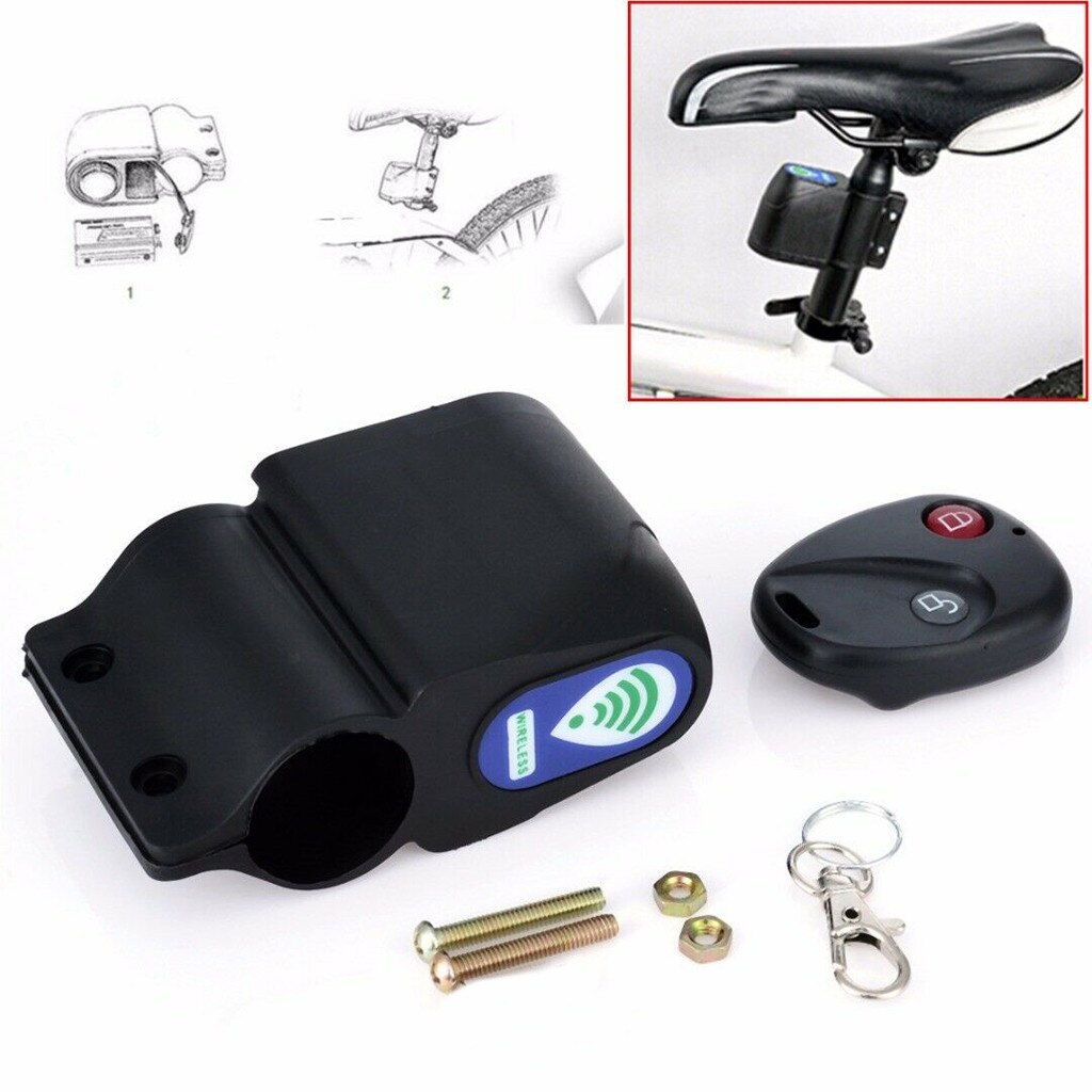Wireless Alarm Lock Bike Alarm Lock Wireless Security System Anti-Theft Bicycle Lock Cycling Padlock anti-theft Accessories#40: Default Title