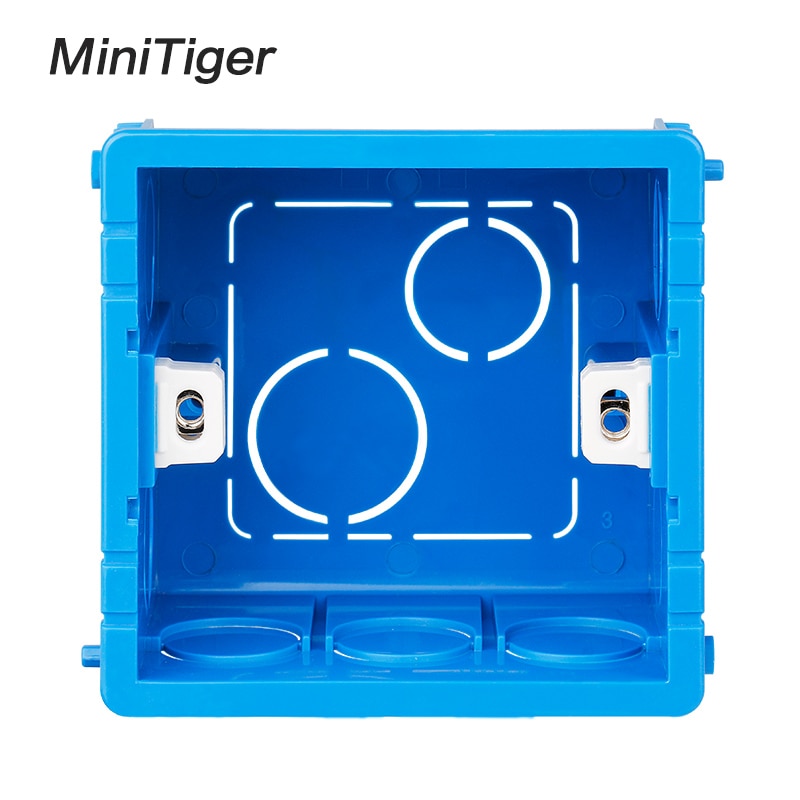 Minitiger-caja de montaje para Interruptor táctil de pared, Cassette de enchufe USB, Universal, color blanco, 86x86mm