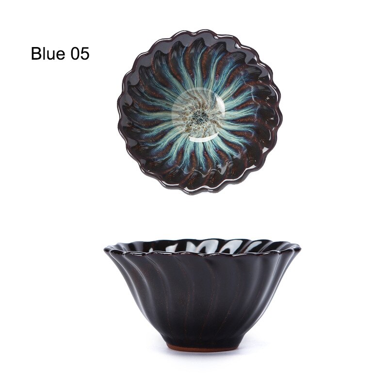 Colorful starry teacup,temmoku glaze tea cup,Kung fu cup Build kiln ceramic cup Teacup,Chinese Jingdezhen Beautifully artwork: 13