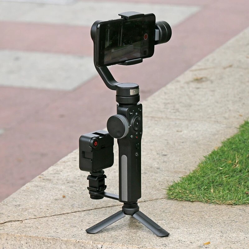 Ulanzi PT-3 Metall Verlängerung Bar 3 Kalten Schuh Halterungen für Zhiyun Glatte 4/DJI OSMO/Vimble 2 Gimbal LED Licht durch-MM1 Mikrofon