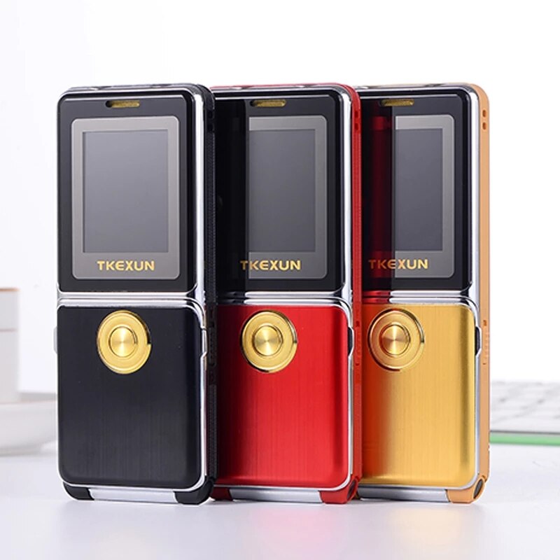 MAFAM Unlock Flip Metal Mobile Phone One Key Dual Torch FM Bluetooth SOS Speed Dial Old Man Senior Cell Phone Dual Torch P094