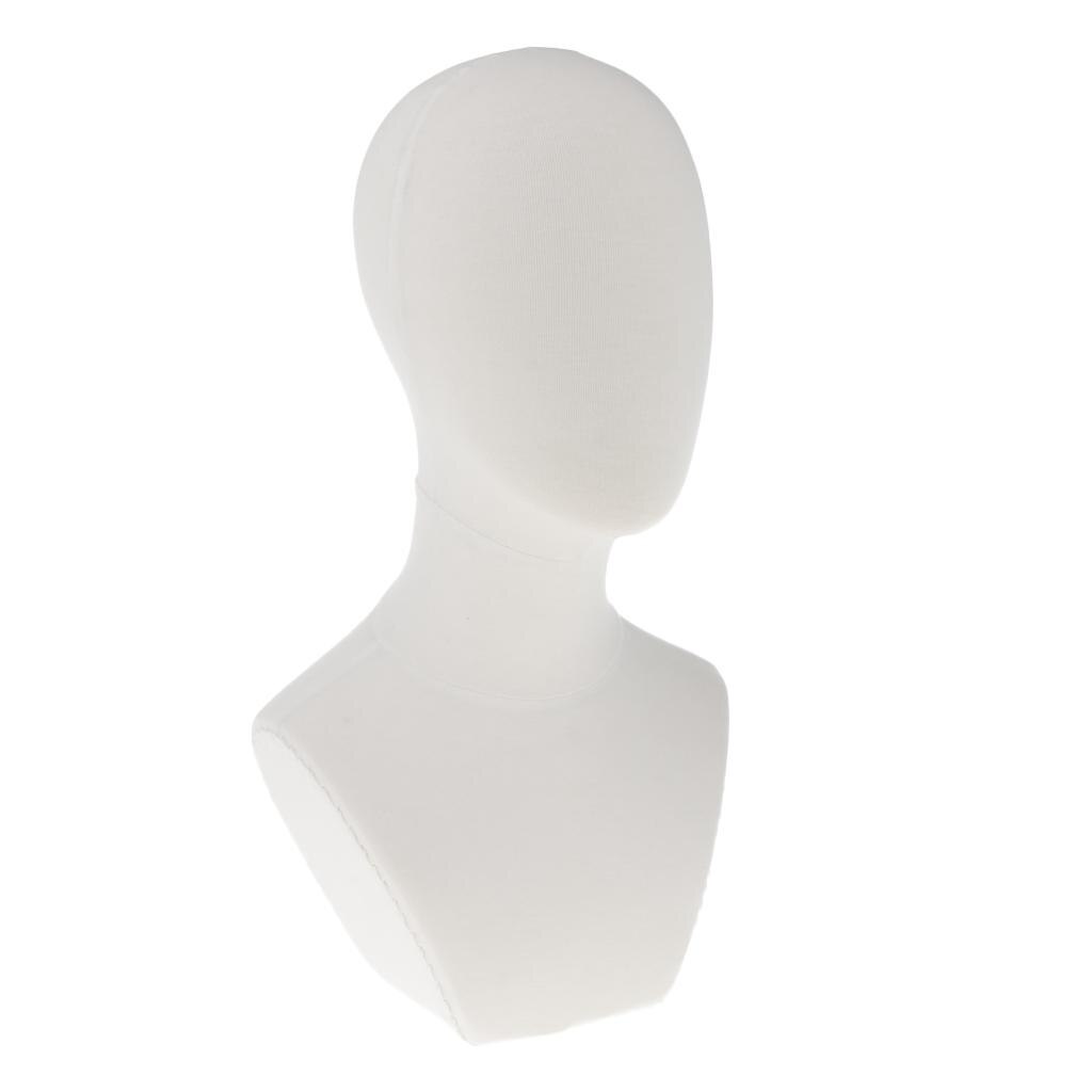 Modèle de tête en liège bloc de toile, présentoir de fabrication de perruque de cheveux, tête de Mannequin avec buste d&#39;épaule