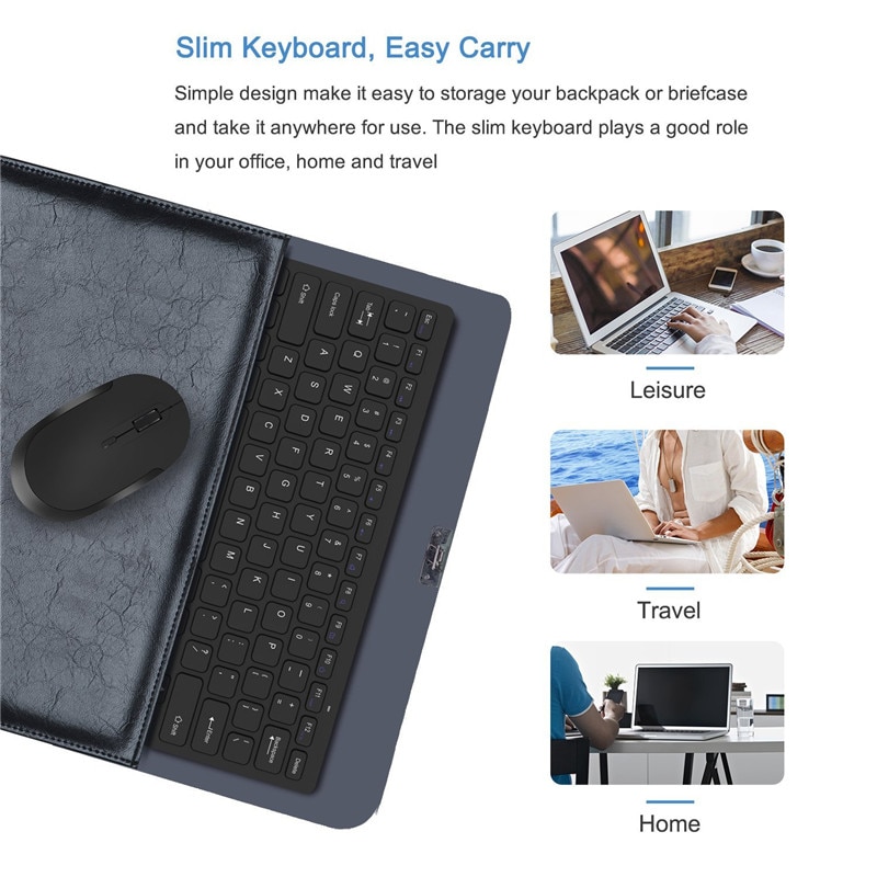 Jelly Comb 2.4GHz Wireless Keyboard Mouse Combo Ultra Slim Compact Portable Keyboard Mice Set For Windows 7/8/ XP/ Vista/10