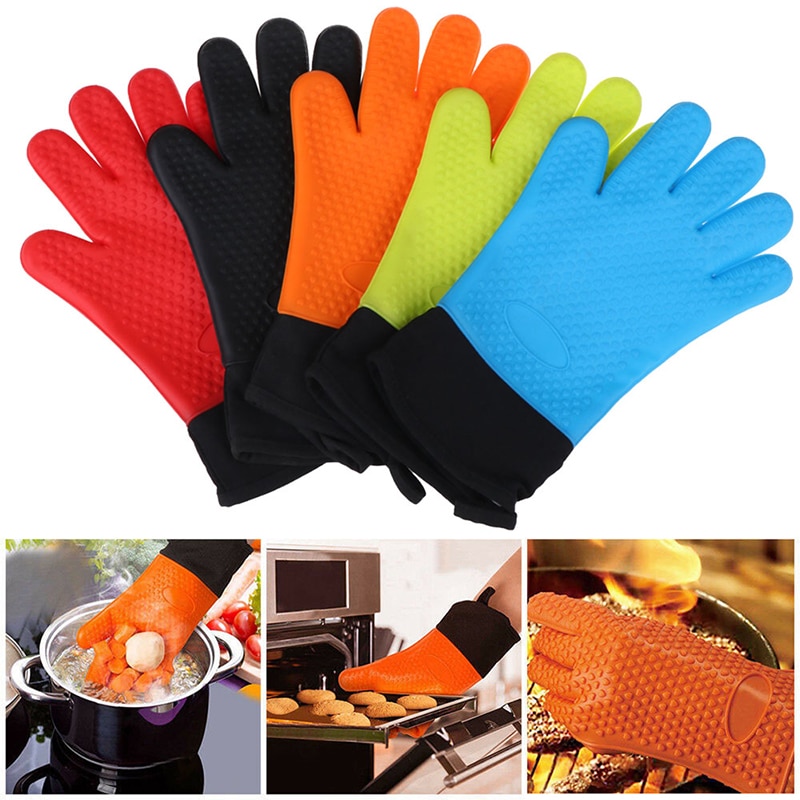 Siliconen handschoenen keuken hittebestendige handschoenen temperatuurbestendige handschoenen koken bakken bbq oven handschoenen keukenaccessoires