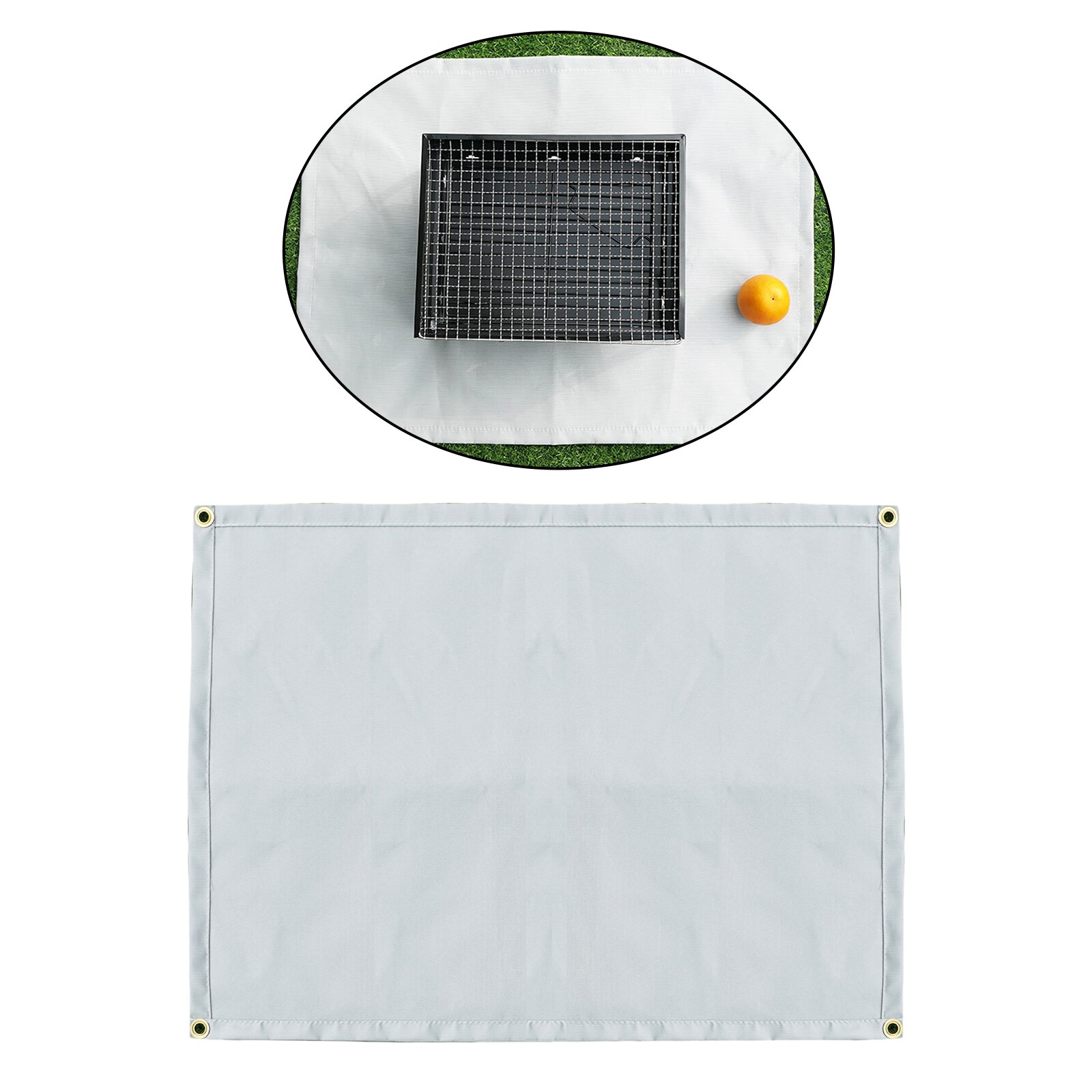 Fire Pit Mat Patio Grass Lawn Floor Fireproof Grill Pad Hiking Cooking BBQ: 60x80cm
