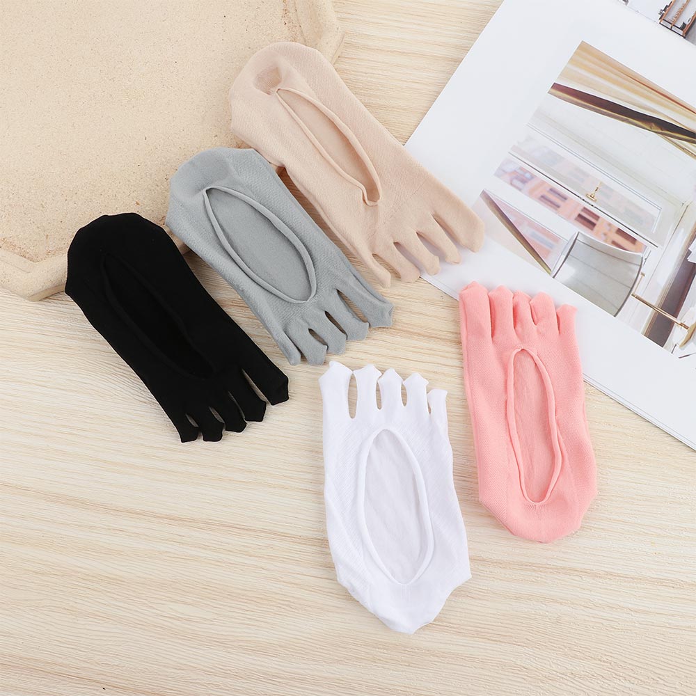 Chaussettes d'été à cinq doigts pour femmes, respirantes, Ultra-fines, coupe basse, doublure, antidérapantes, invisibles