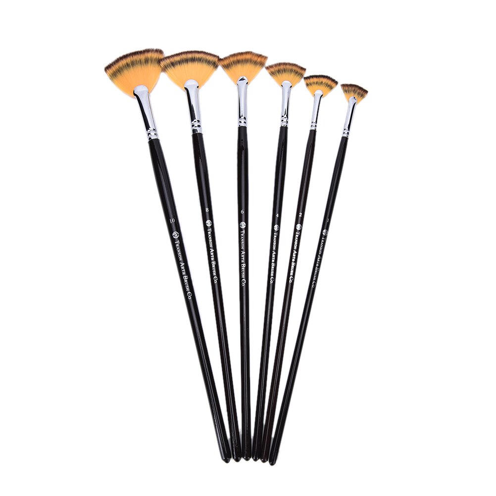 Multifunctional Pen 1PC 6 Sizes Fine Hand Fan Shape Painting Pen Artist Oil Painting Brushes Art For Supplies Stationery