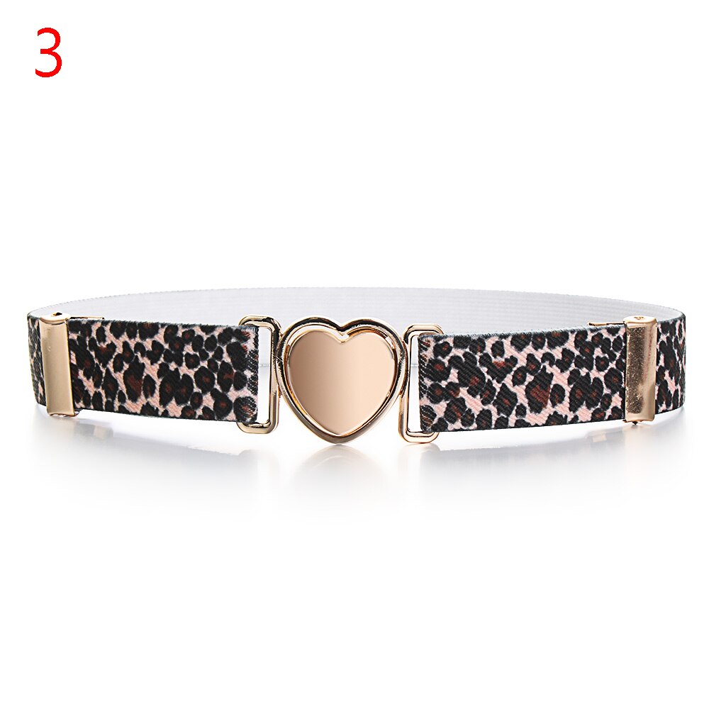 1 Pcs Children Belt Elastic Belts Girl Stretch Waist Belt Adjustable Heart Belt Uniform Belt for Teen Kids Girls Dresses: 3