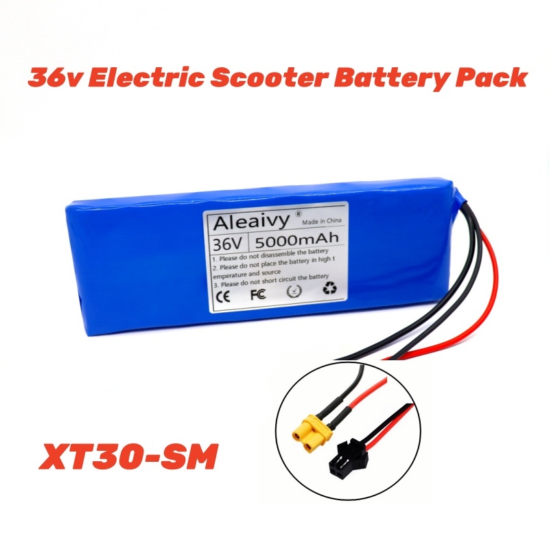 36V 10S1P 5000mAh batería 5Ah 18650 baterías recargables de iones de litio coche eléctrico bicicleta Scooter 20A BMS 500W: Beige