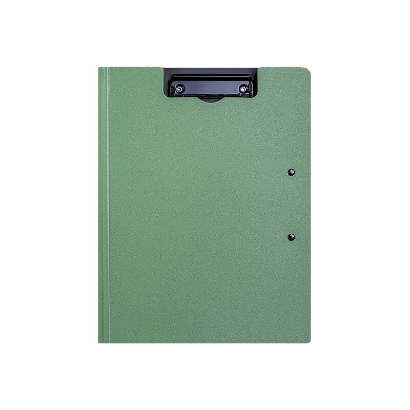 A4 File Folder Clipboard Writing Pad Memo Clip Board Double Clips Test Paper Storage Organizer School Supplies Office Stationary: Green  