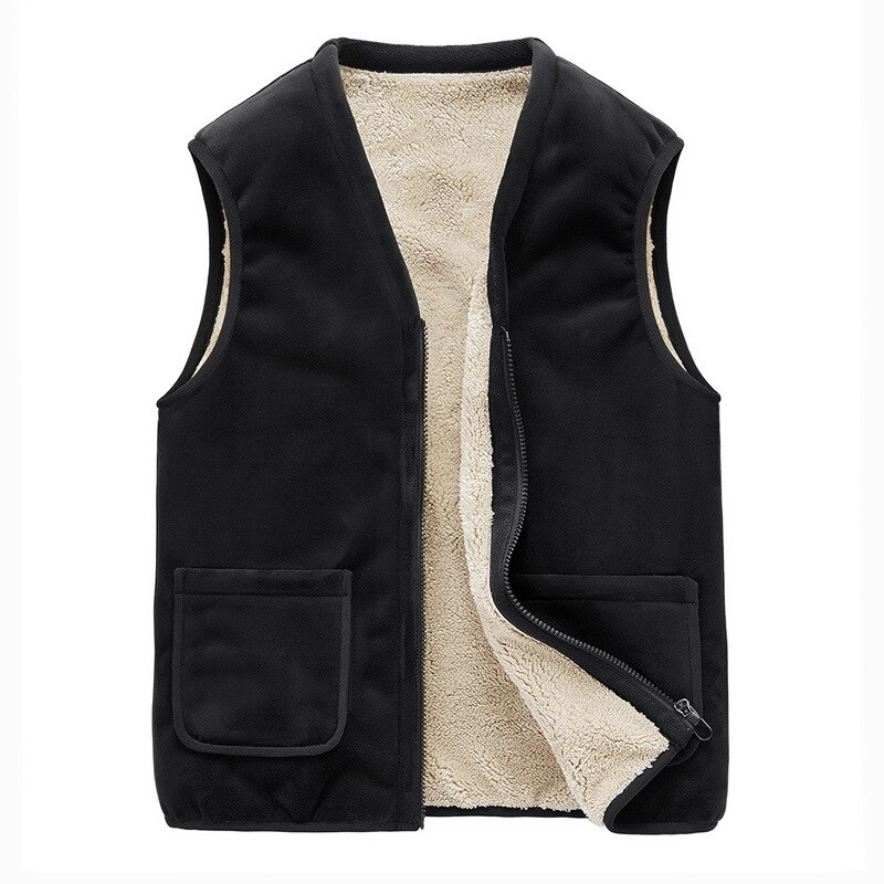 Winter Mannen Vesten Fleece Dikke Warm Vest Uitloper Toevallige Thermische Zachte Vesten Mannen Windreaker Mouwloze Jassen Kleding 5XL