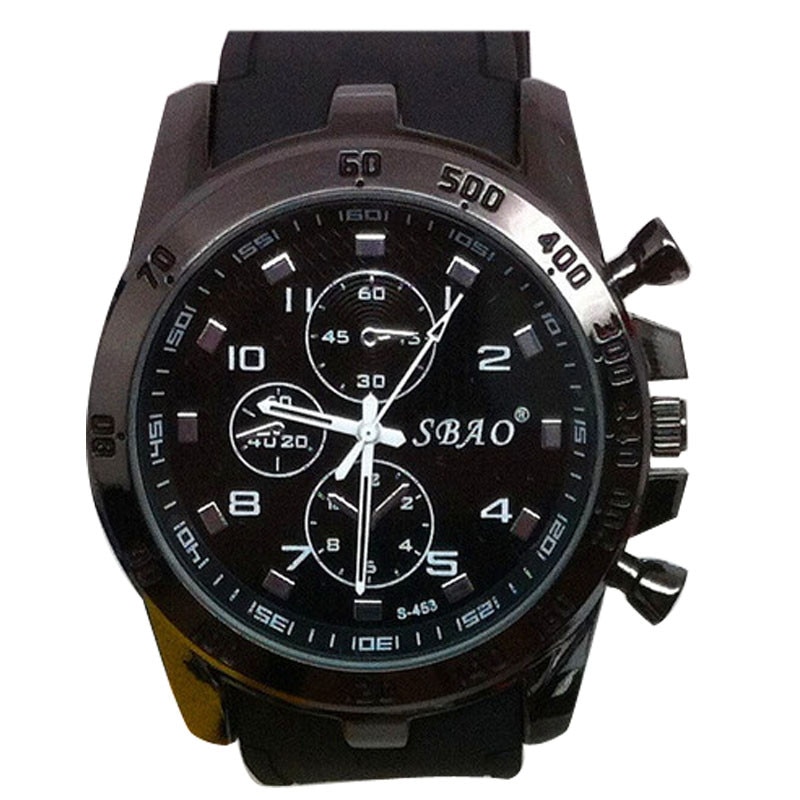 Mænds sport kvarts ur vandtæt stålkasse stor urskive armbåndsur mandlige ure