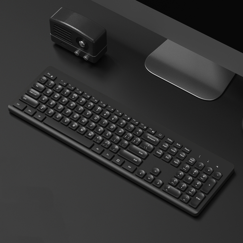 Wireless Gaming Keyboard Mouse Set 2.4G Wireless Migic Keyboard Gamer Mouse Combo For Macbook Xiaomi HP Silent Computer Keyboard: Black Keyboard