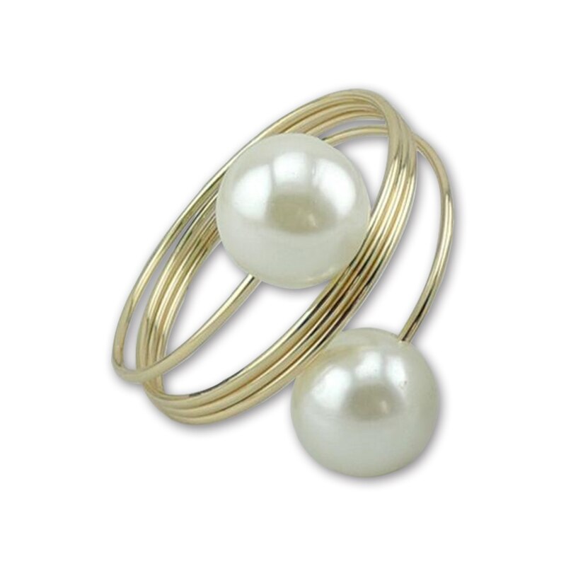 Lot de 12 porte-serviettes en métal perlé pour hôtel, fournitures de mariage, anneau de serviette, décoration de table de restaurant, boucle