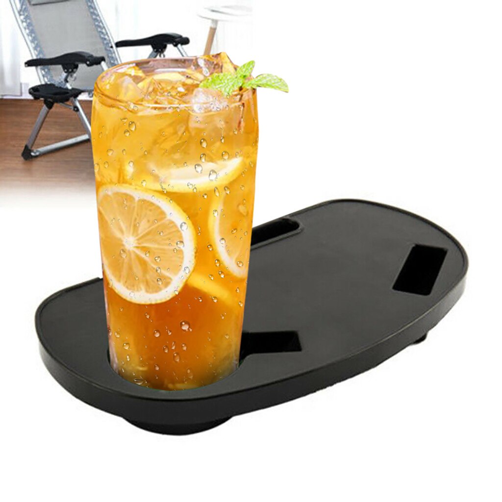 Foldbar hvilestol lounge / strandstol sidebord kop drikkeholderbakke til camping sportsbegivenhed udendørs aktivitetsværktøj #0610 y 30