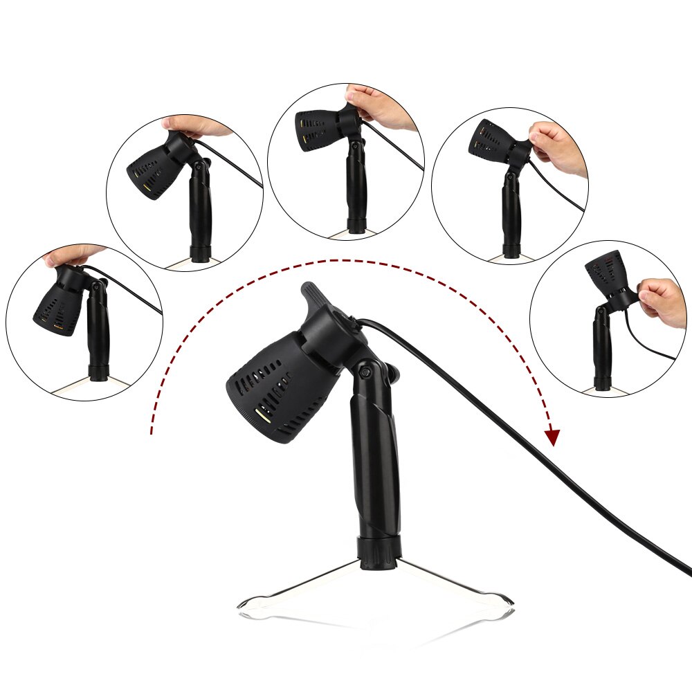 Mini lampe à lumière continue 3800-5500K, 2 pièces, Portable, froide et chaude, pour Studio Photo et vidéo