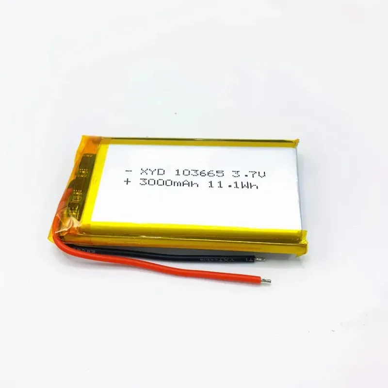 103665 / 103565 3,7 V 3000 mAh Polymer-Lithium-Akku für Hochgeräte, Werkzeuge, LED-Leuchten, Fahrrekorder, Powerbank