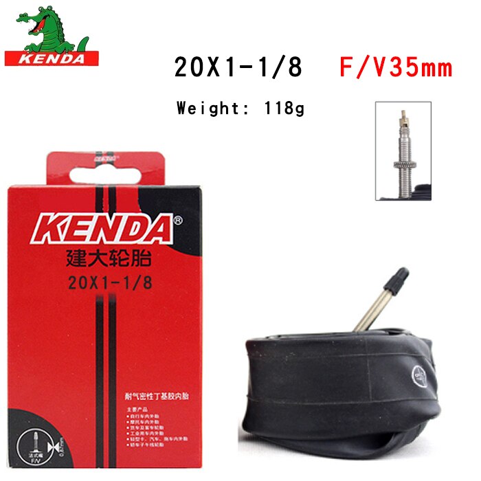 Kenda mountainbikeslang bmx hopfällbar cykelinnerslang mtb delar 20 tum cykling 1.0 1.5 1.75 2.125 a/ v f/v cykeldäck