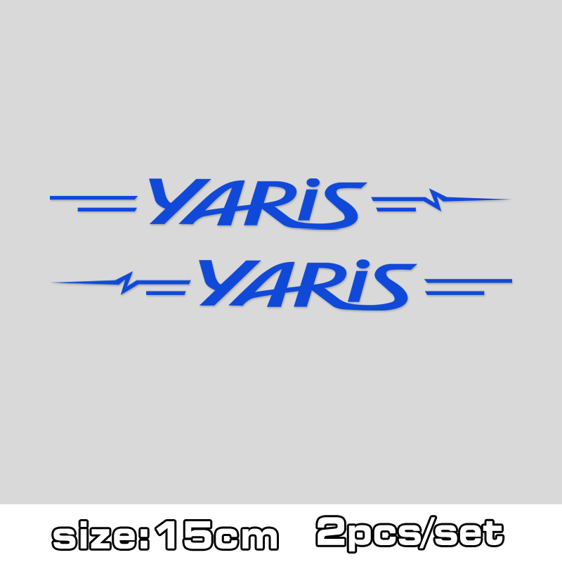 Autocollants de rétroviseur et poignée de porte | Autocollants de décoration de voiture pour Toyota yaris Yaris L: 2pcs 15cm blue