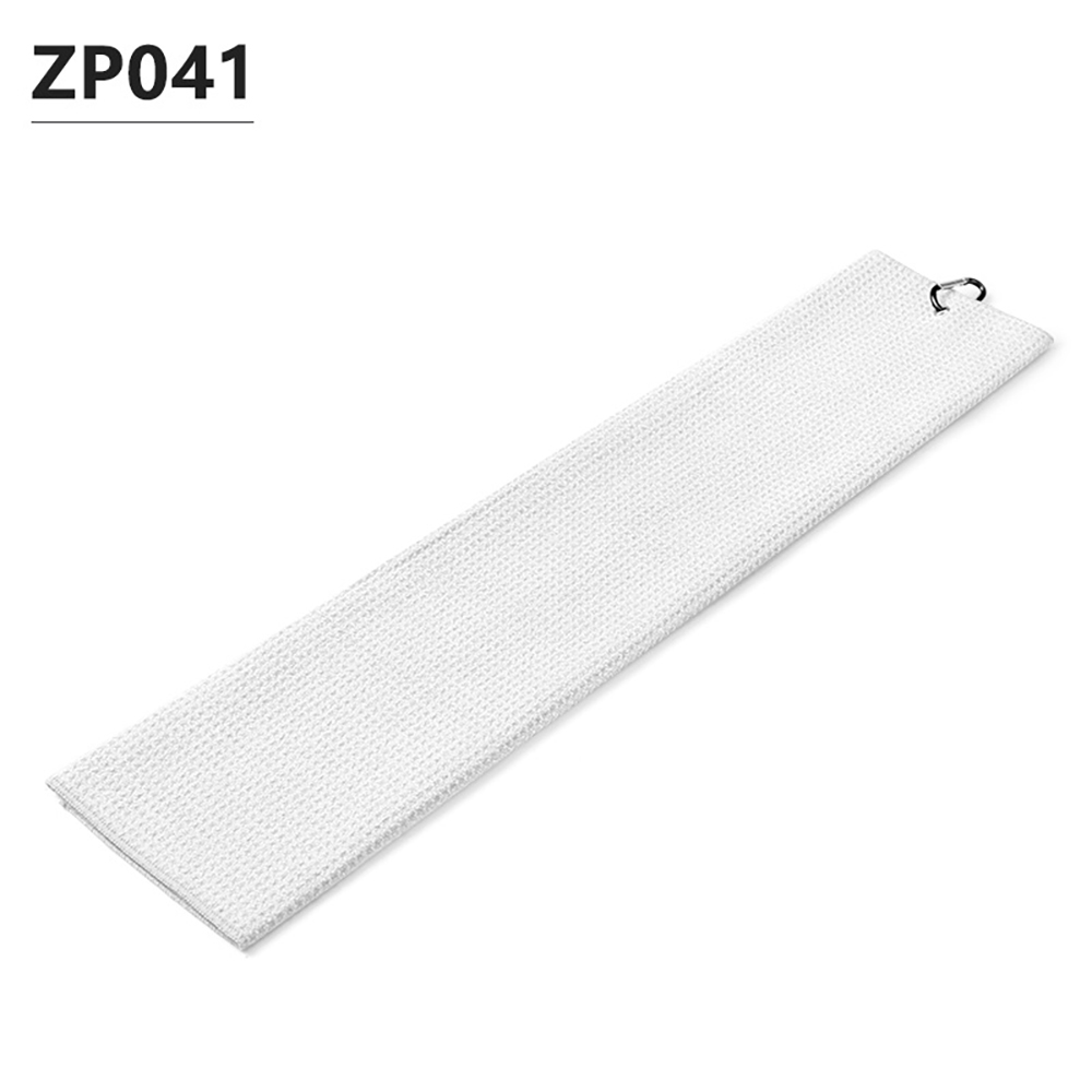 PGM Golfhandtuch, Waffelmuster mit Haken, Reinigungstücher, Mikrofaser, weich, langlebig, schnell trocknend, reinigt Schläger, Bälle, Hände: Weiß