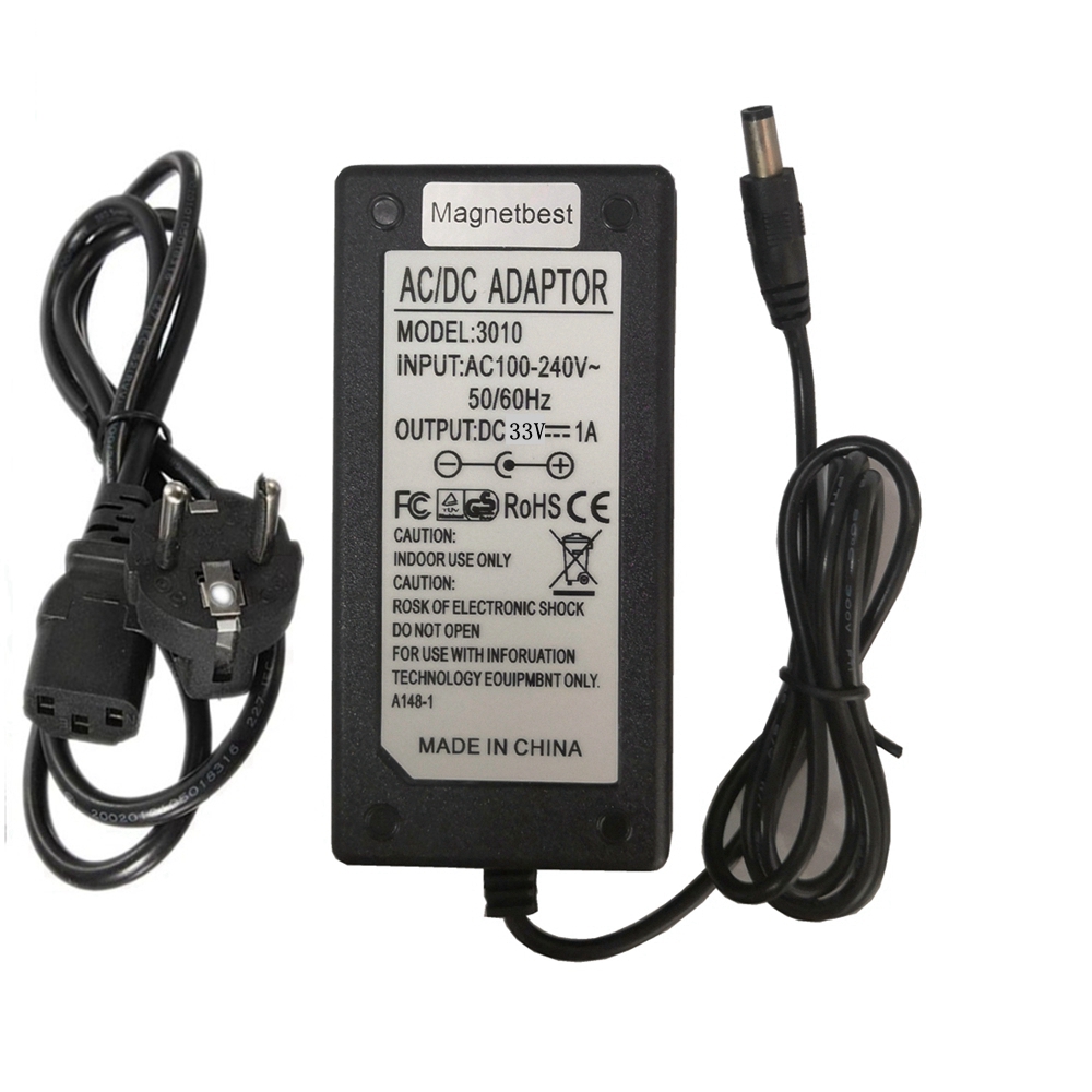 33V 1A 33 Volt 1000mA Adapter Charger DC 5.5x2.1mm/2.5mm with US EU AU UK Cable Converter Power Supply
