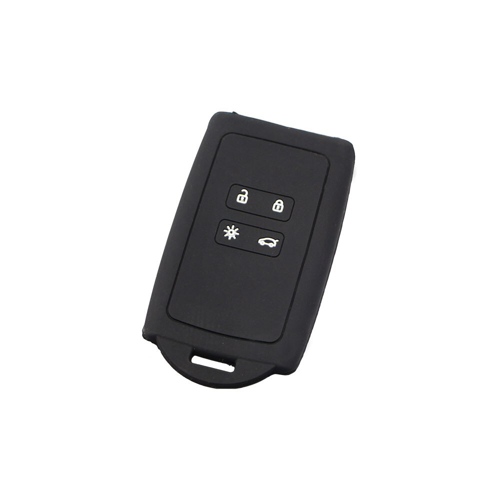 Silikon bil nøkkel deksel tilfelle skall fob til renault koleos kadjar megane talisman captur espace clio: Svart