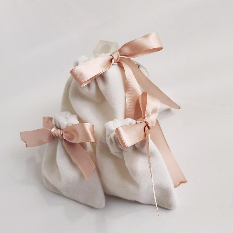 Velvet Jewelry Pouch Drawstring Bag Packaging Necklace Bracelet Makeup Bead Storage Bags Earring Packing Pouch 10pcs/lot