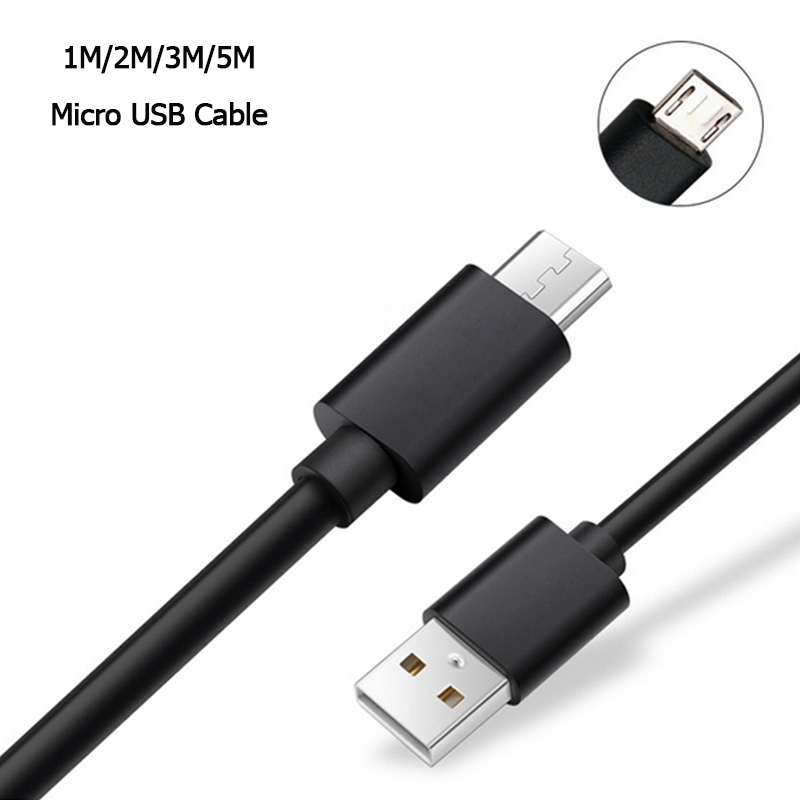 Micro USB Kabel 5M Schnelle ladung handy kabel für samsung S5 S5mini Schwarz PVC micro kabel 1M 2M 3M für android S4 S4mini