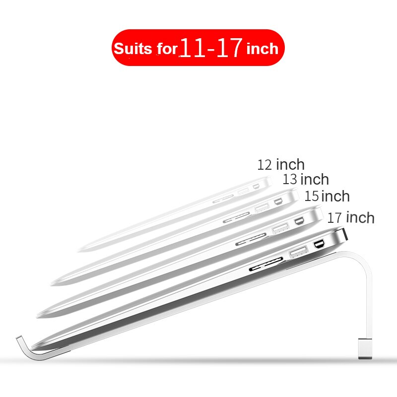 Belka Aluminum Folding Laptop Stand 11-17 Inch for MacBook Pro Air - Adjustable & Non-Slip Cooling Bracket