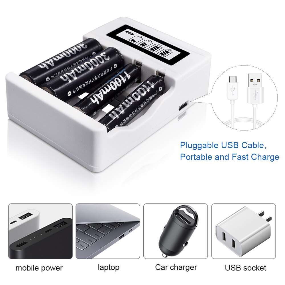 1.2V Aa Batterij Oplader Voor 1.2V Ni-Mh Aa Aaa + Aa 1.2V Oplaadbare Batterijen + Aaa Oplaadbare aaa Batterij Batterijen Voor Speelgoed