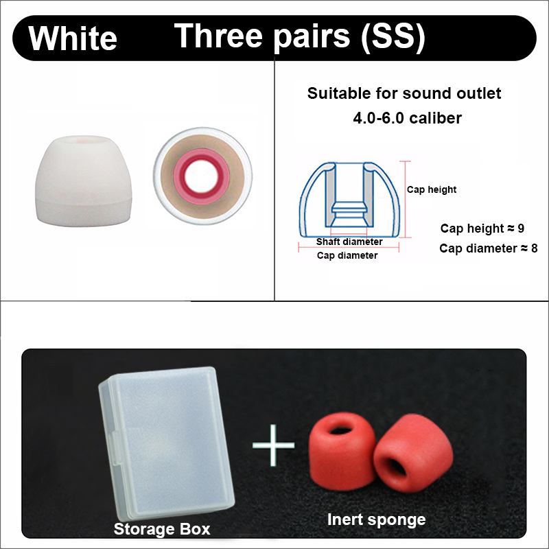 3 par ørepropper til sony wf -1000 xm 4 bløde silikone beskyttende ørepropper anti-allergiske ørepropper undgår at falde af ørepuder cover: Hvid-ss