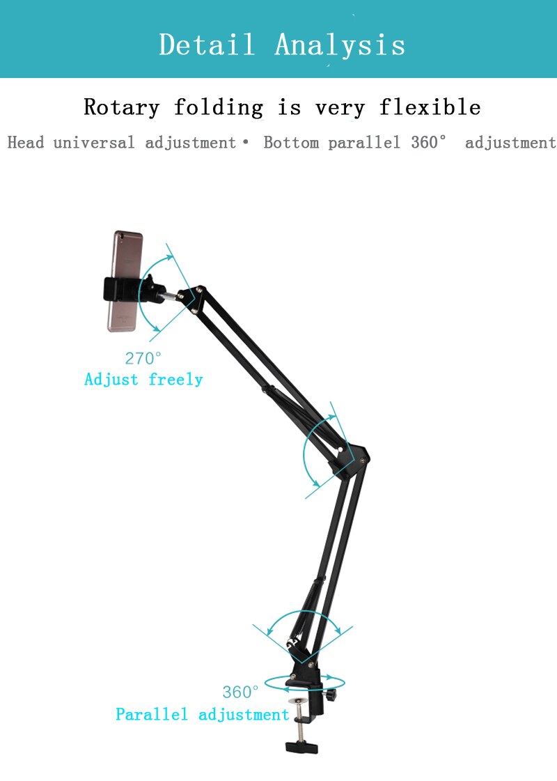 Live Fotografie Foto Studio 85W Led Licht Invullen Suspension Arm Beugel Stand Kits Voor Desktop Telefoon Video Live Schieten vul L