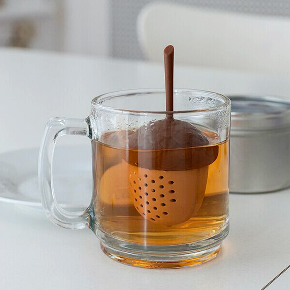 Hilife tepose sil krydder diffusor dingser agern form silikon te infuser kjøkken tilbehør
