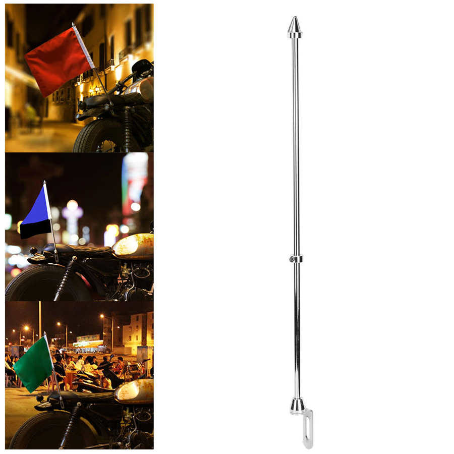 Mât de drapeau universel pour moto, porte-bagages de siège arrière, support de montage, accessoires, décorations d&#39;arbre de noël