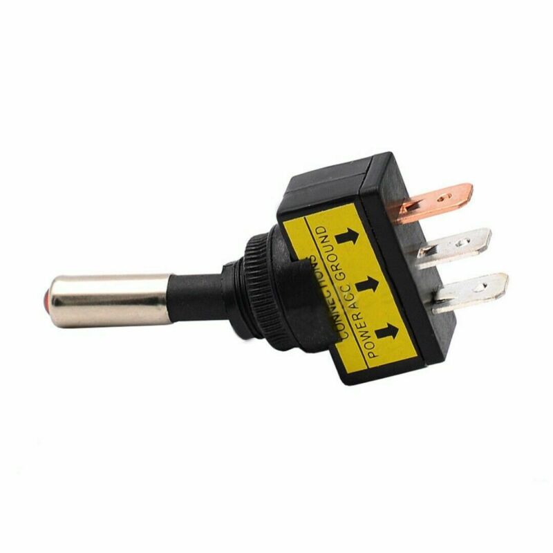 12V 20A Car Auto Red LED Light Toggle Rocker Switch 3Pin SPST ON/OFF Sales