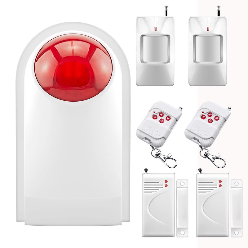 Alarm 433 mhz indbrudstyv sikkerhedssystem vandtæt trådløs udendørs sirene sensor kit til beskyttelse af hjemmet