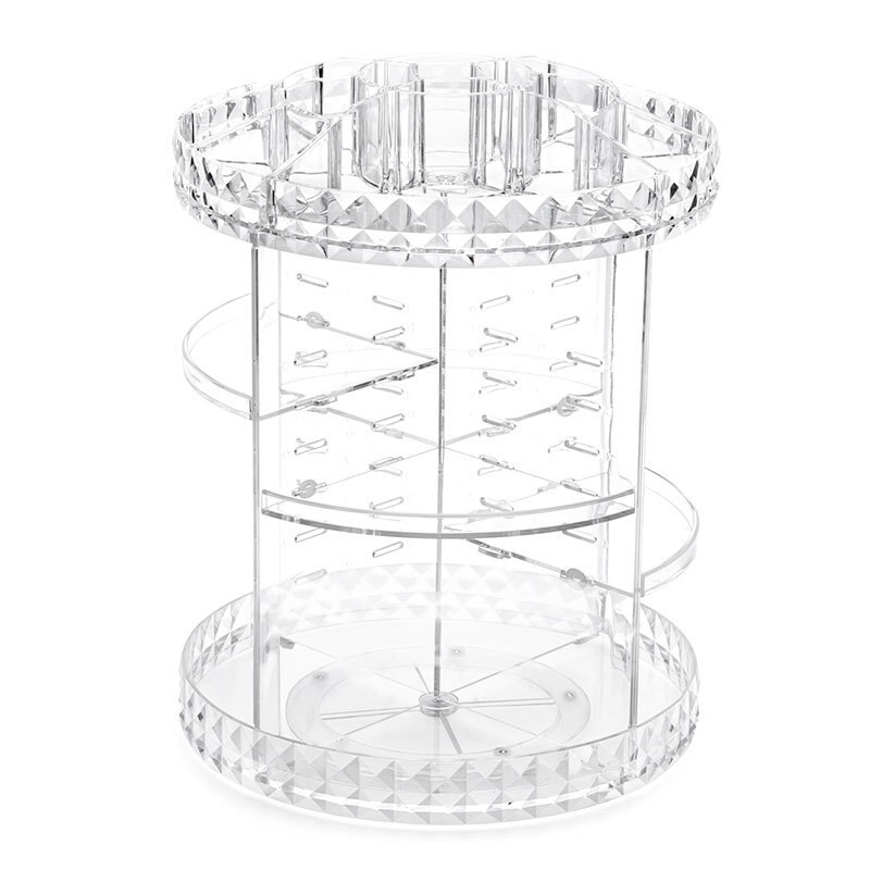 Boîte de rangement pour cosmétiques en acrylique transparente, multifonction avec Rotation à 360 degrés, maquillage détachable, à la , support organisateur