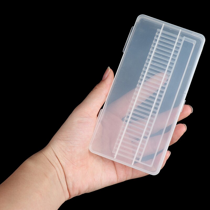 30 Holes Plastic Nail Drill Bit Storage Box Empty Stand Holder Container